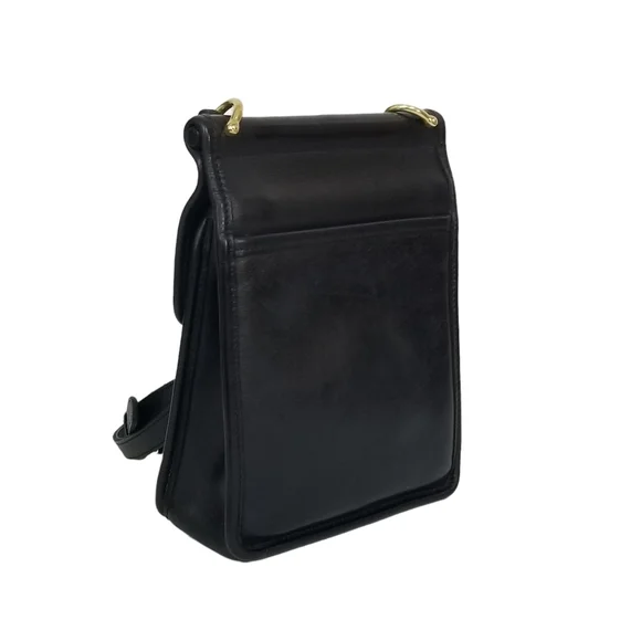 Vintage 1990's Coach Original Black Leather Murphy Shoulder Crossbody Bag #9930